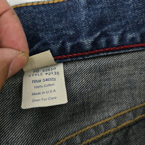 VTG Abercrombie bootcut jeans mens blue 32x30 denim Made USA 5849 - Picture 10 of 12